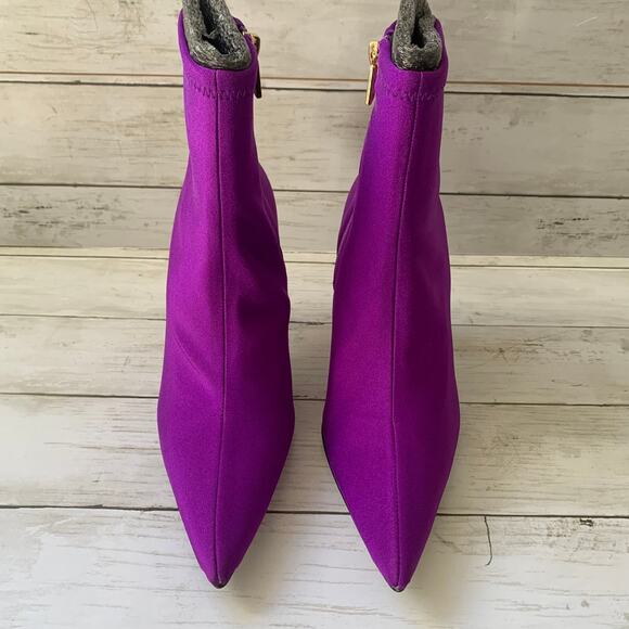 NWB Good American High Kickstand Ankle Booties in Purple Neoprene GA118SN-X - Picture 4 of 13